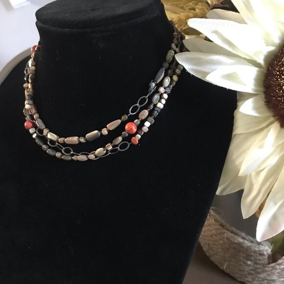 Silpada Beaded Sterling Silver Multi Strand Necklace - Picture 6 of 8